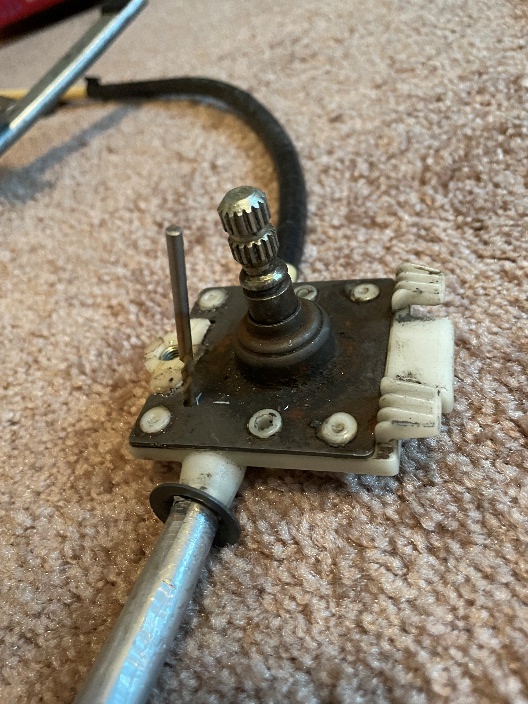 Drilled hole in winder